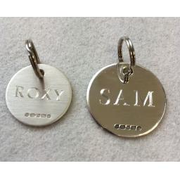 Sterling Silver Peronalised Dog Collar Tags