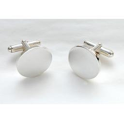 Round Sterling Silver Cufflinks