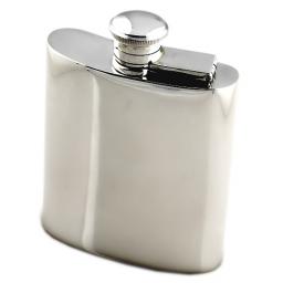 Sterling Silver Hip Flask - Kidney