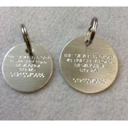 Sterling Silver Peronalised Dog Collar Tags