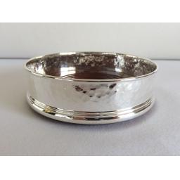 Sterling Silver Hammered finished Wine Coaster