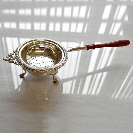 Sterling Silver Tea Strainer and Bowl